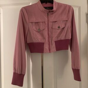 Women's Pink Cropped Jacket NWOT S/M